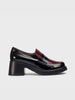 WONDERS WONDERS Mocassino Tacco Medio Donna - E-7121 Negro/Vino