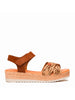 OH MY SANDALS! OH MY SANDALS! Sandalo Con Zeppa Donna - 5692 Roble/Cuoio