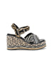 CAFÈNOIR CAFÈNOIR Women's Wedge Sandal - C1GB9500 Multi Black