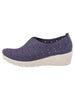 FLY FLOT FLY FLOT Women's Wedge Slip-On - 18 J81 M8 Blue