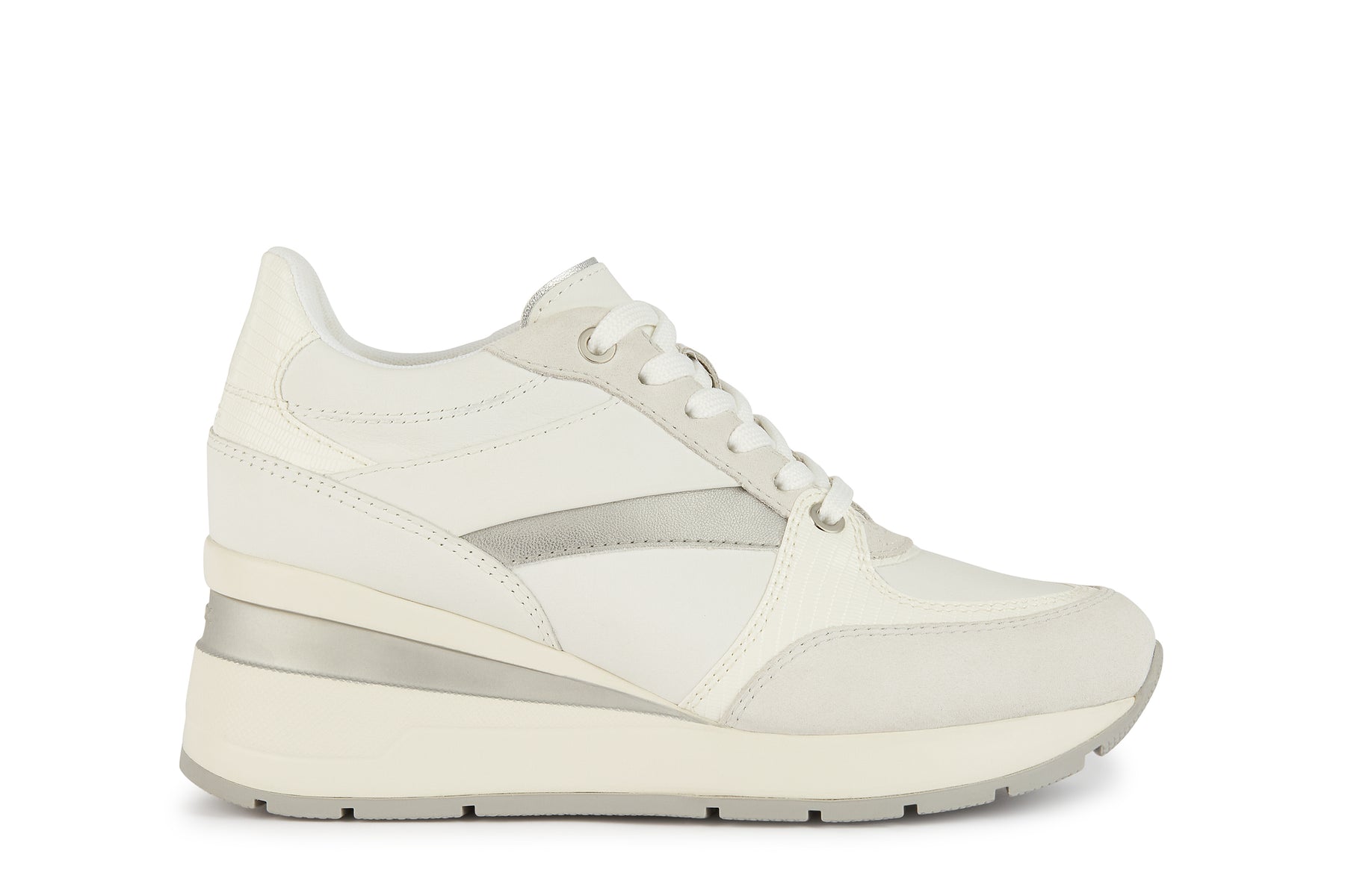 GEOX Sneaker Con Zeppa Donna D368LA08504 Bianco